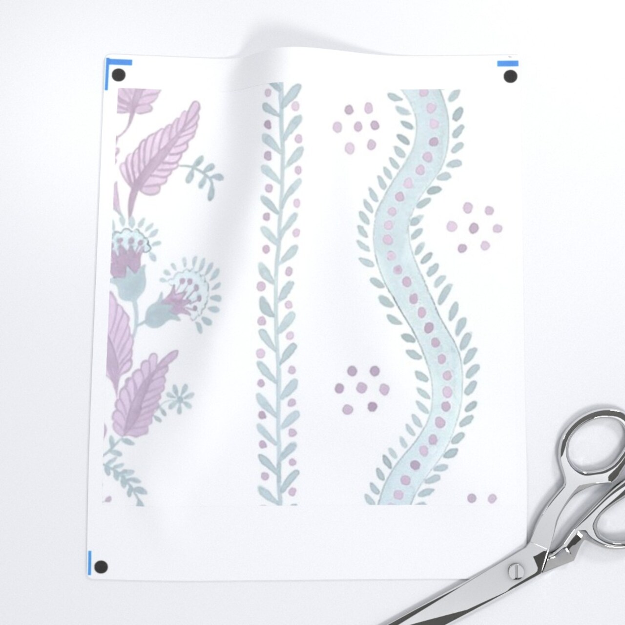 Cottagecore Floral Stripe Botanical Grandmillennial Purple Blue Traditional Custom Removable Wallpaper by Spoonflower Peel & Stick Wallpaper 2FT Wide